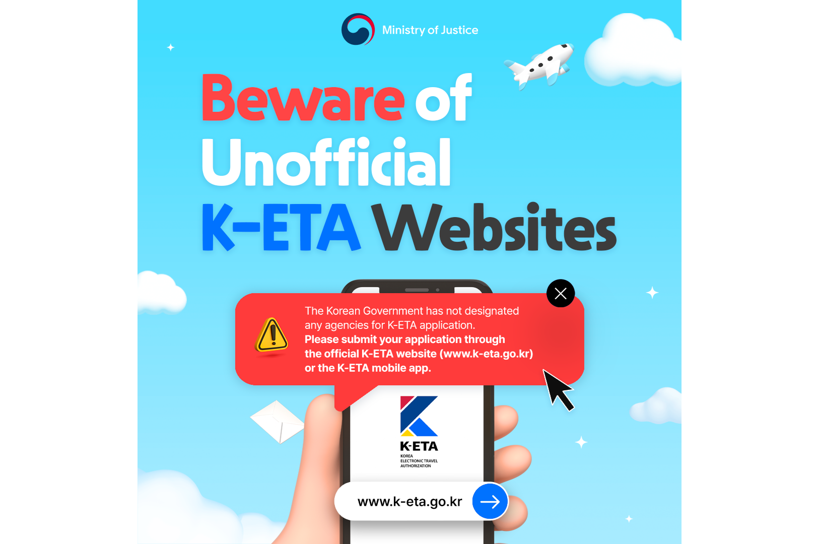 Beware of Unofficial K-ETA Websites!